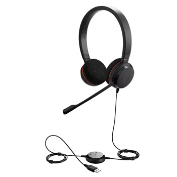 Tai nghe Jabra Evolve 20 Ms Mono USB 2023 Microphone tích hợp công nghệ noise cancellation chống ồn