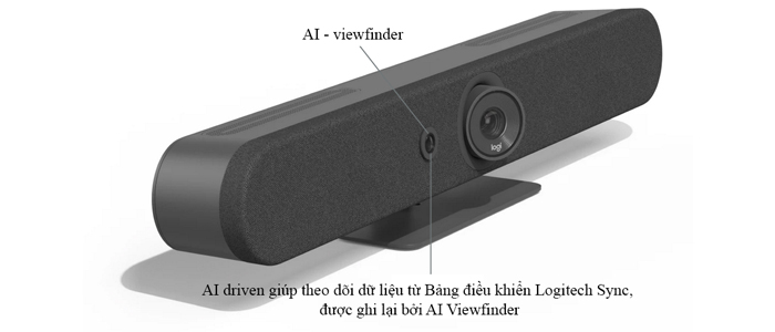 Webcam hội nghị Logitech Rally Bar Mini 2023 Công cụ AI Viewfinder cùng công nghệ RightSight ™ thông minh nâng cao khả năng tập trung vào những người tham gia cuộc họp