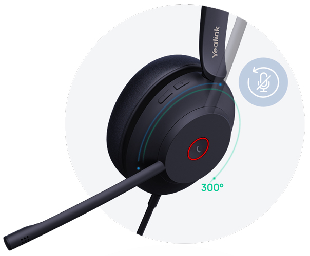 Tai nghe có dây USB Yealink UH37 Mono 2024 Các tính năng thân thiện với người dùng