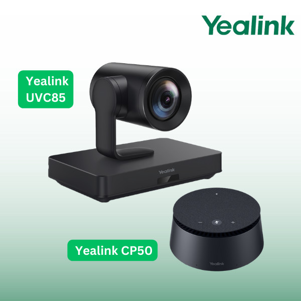 Yealink UVC85-BYOD-200 | Bộ thiết bị hội nghị cho phòng vừa và nhỏ 2025 Bộ thiết bị hội nghị truyền hình trực tuyến Yealink UVC85-BYOD-200 (UVC85+CP50)