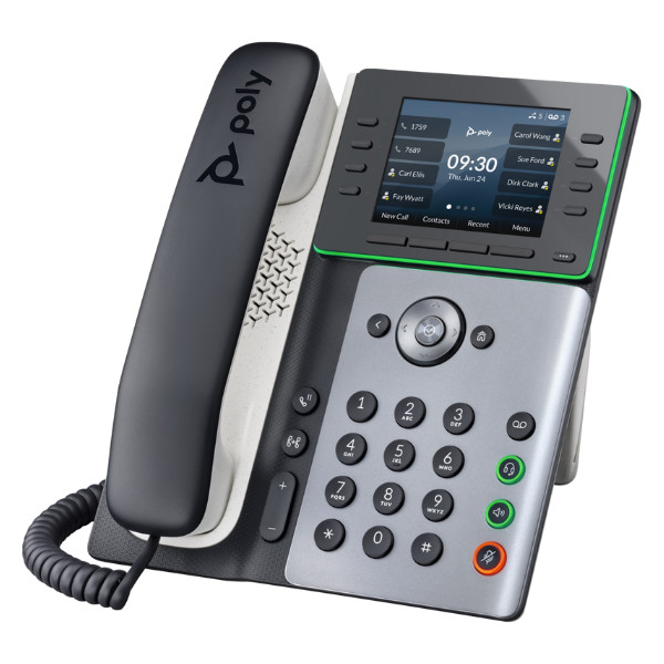 Poly Edge E300 IP Phone and PoE-enabled (82M92AA) 2025 Poly Edge E300 (82M92AA) được xử lý công nghệ kháng khuẩn