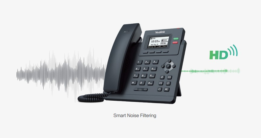 Yealink SIP-T31W- Điện thoại IP Wifi cho doanh nghiệp 2025 sip T31W với Công nghệ lọc tiếng ồn thông minh mang lại chất lượng âm thanh tuyệt vời