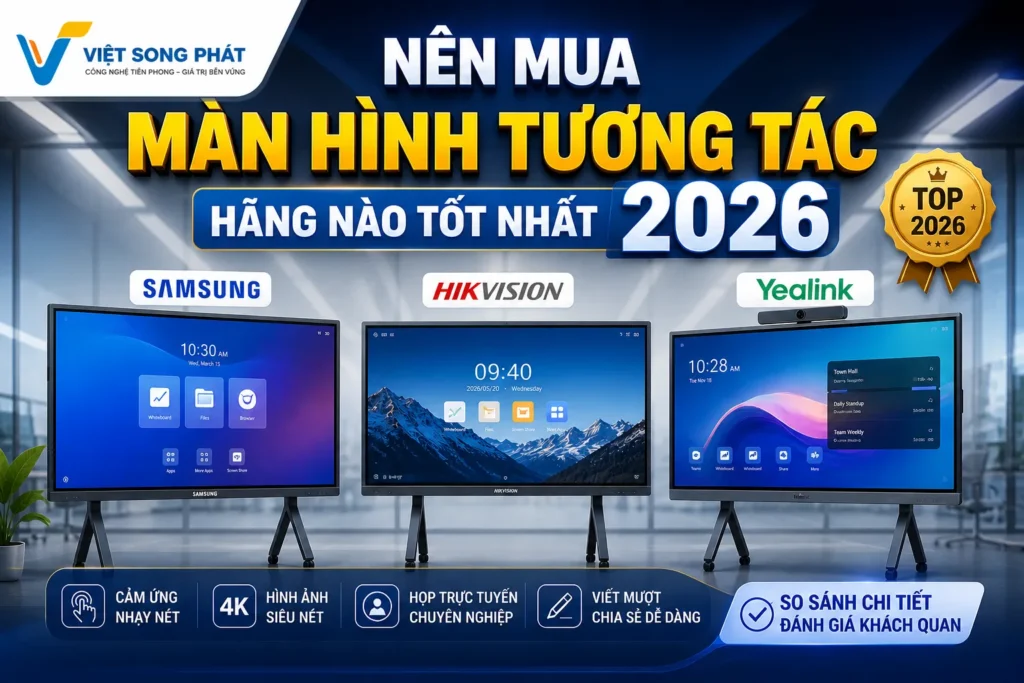 Nên mua màn hình tương tác hãng nào tốt nhất 2026